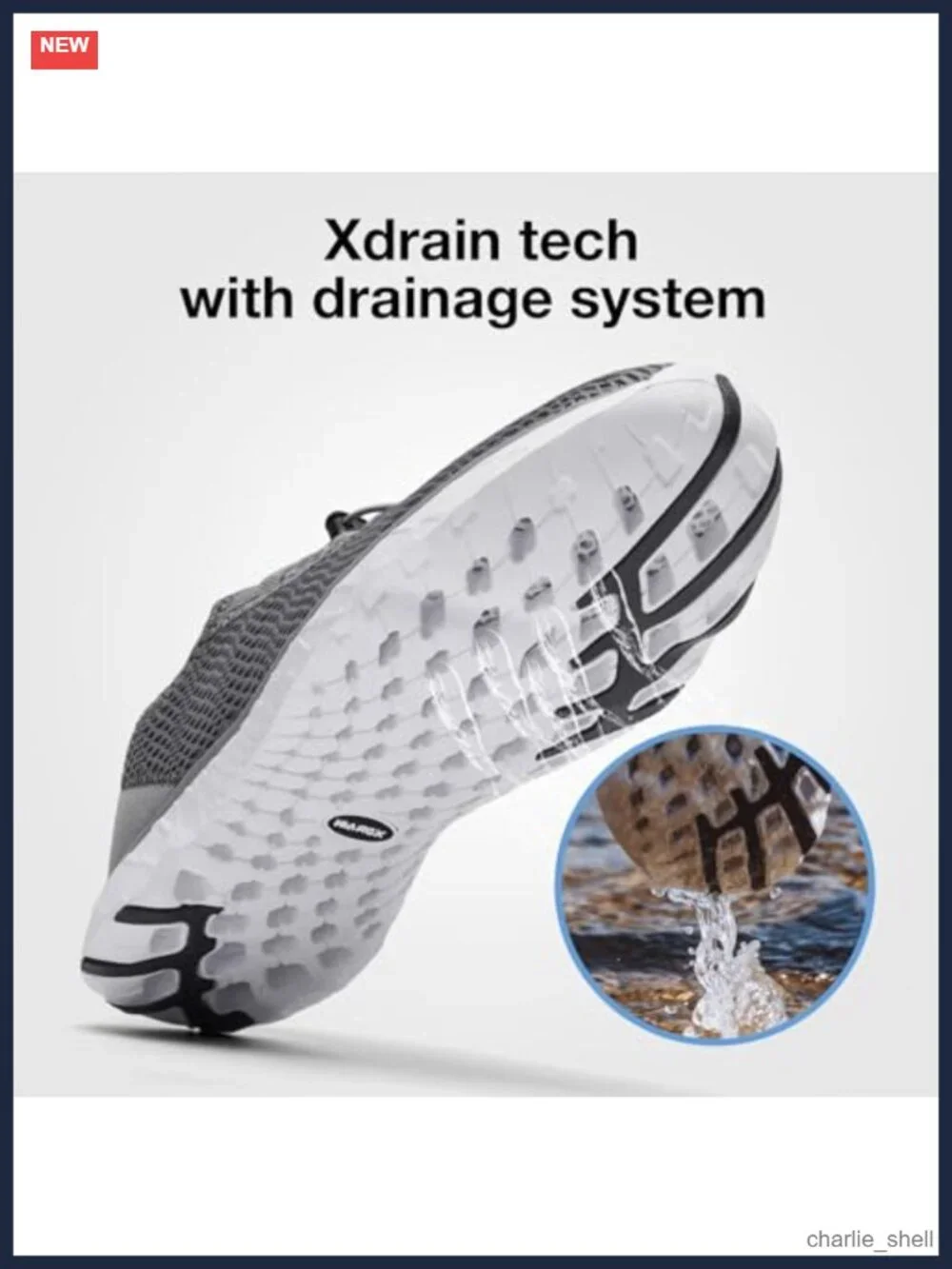 Men's Water Shoes Quick Dry Xdrain Sneakers Lightweight Comfort
